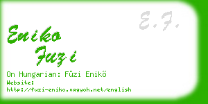 eniko fuzi business card